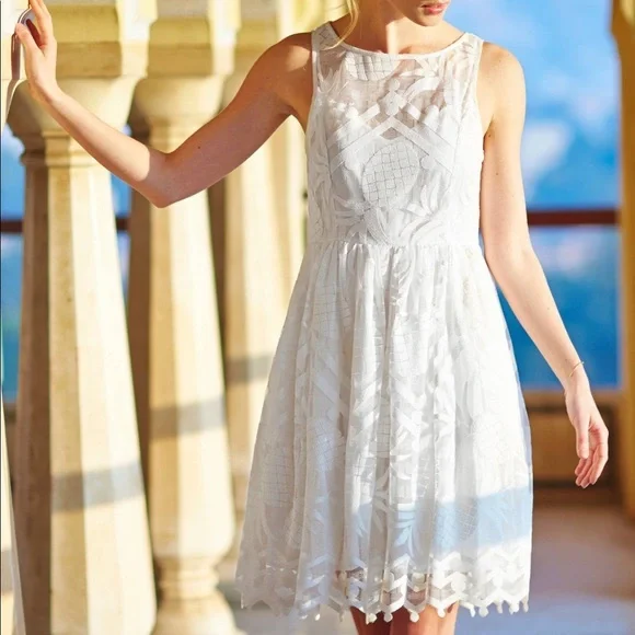 Anthropologie MAEVE Pineapple lace dress - Size 6 - Picture 3 of 10